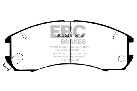 EBC 89-92 Ford Probe 2.2 Greenstuff Front Brake Pads - DP2705