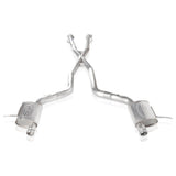 Stainless Works 2018 Jeep TrackHawk 6.2L 3in Catback System X-Pipe Turbo S-Tube Muffler Stock Exit - JEEP1862CB-S