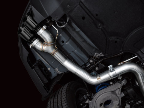 AWE 2024 Ford Mustang GT Fastback S650 RWD Track Edition Cat-Back Exhaust w/ Quad Diamond Black Tips - 3020-43650