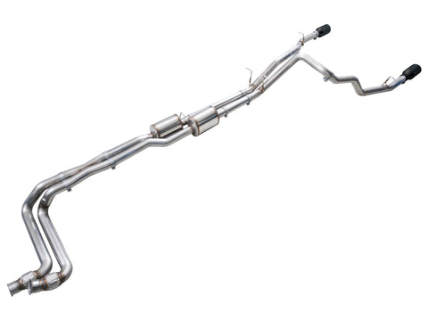 AWE Tuning 2025+ RAM 1500 3.0TT Rebel 0FG Cat-Back Exhaust w/ Diamond Black Tips - 3015-33531
