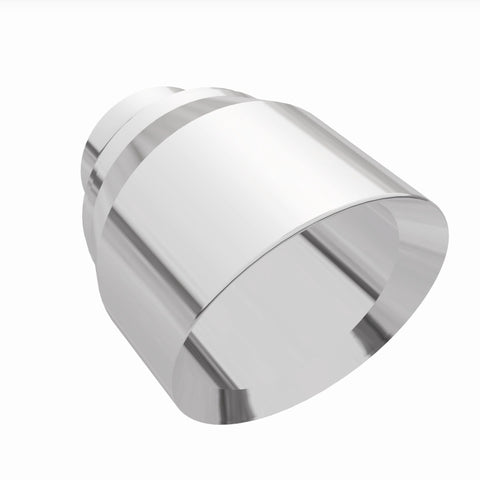 MagnaFlow Tip Stainless Double Wall Round Single Outlet Polished 4.5in DIA 2.5in Inlet 5.75in Length - 35224