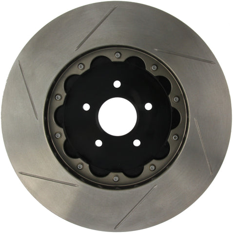 StopTech 09-11 Nissan GT-R Front Left Slotted Bare Iron 380x34mm Aero-Rotor Kit - 129.42104.13