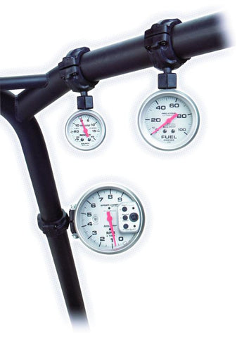 AutoMeter Gauge Mount Roll Pod For 1.75in. Roll Cage Fits 5in. Pedestal Tach Black - 48008
