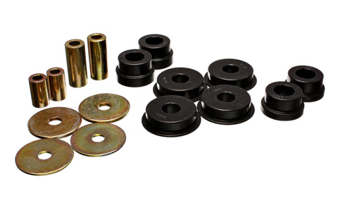 Energy Suspension 03-05 Mitsubishi Lancer EVO 8 Black Rear Differential / Mustache Bar Bushing Set - 5.1108G