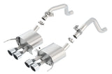 Borla 2014 Chevy Corvette C7 w/ AFM w/o NPP Atak Rear Section Exhaust Quad Rd Rl IC Tips - 11863