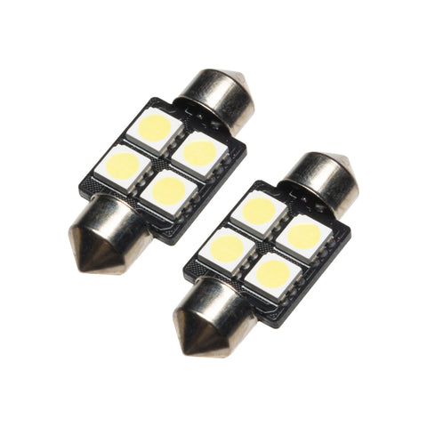 Oracle 33MM 4 LED 3-Chip Festoon Bulbs (Pair) - Cool White - 5203-001