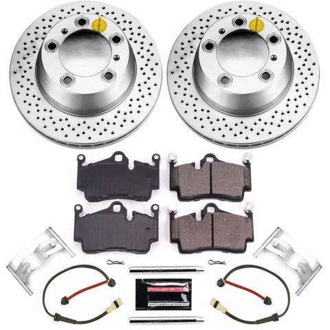 Power Stop 05-12 Porsche Boxster Rear Z23 Evolution Sport Coated Brake Kit - CRK5633