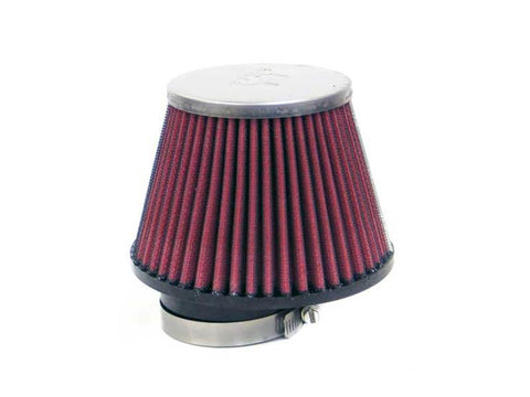 K&N Universal Chrome Filter-Round Tprd 1.969in Flg ID x 3.5in Top OD x 5.188in Base OD x 3.563in H - RC-9920