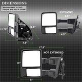 xTune Ford Superduty 08-15 L&R Extendable Power Heated Adjust Mirror Amber MIR-FDSD08S-PW-AM-SET - 9935756