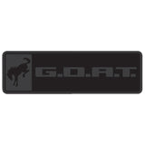 Ford Racing Bronco/Bronco Sport G.O.A.T. Badge - Black/Black - M-1447-GOATBLK
