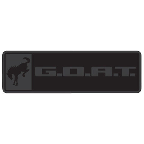Ford Racing Bronco/Bronco Sport G.O.A.T. Badge - Black/Black - M-1447-GOATBLK