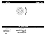 StopTech 12-15 Jeep Cherokee SRT8 Sport Slotted & Drilled Rear Driver Side Brake Rotor - 127.58009L