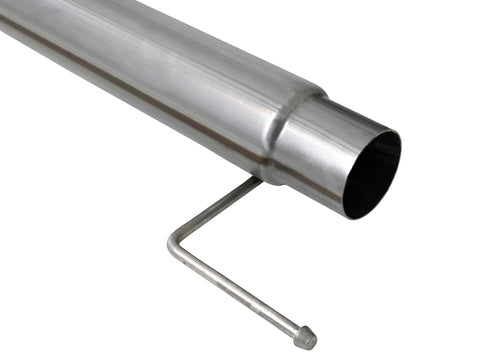 aFe Large Bore-HD 4in 409 SS DPF-Back Exh 18-19 Ford F-150 V6-3.0L (td) w/ Polished Tip - 49-43106-P