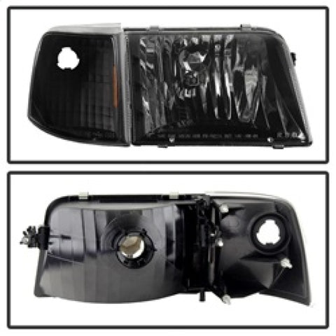 xTune Ford Ranger 93-97 Crystal Headlights w/ Corner Lights 4pcs Sets Black HD-JH-FR93-SET-BK - 9029363