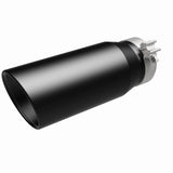 MagnaFlow Tip Stainless Black Coated Single Double Round Single Outlet 5in Dia 4in Inlet 13in L - 35240