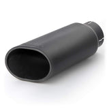 Banks Power Tailpipe Tip Kit - SS Obround Slash Cut - Black - 3.5in Tube - 4.38in X 5.25in X 13.38in - 52919
