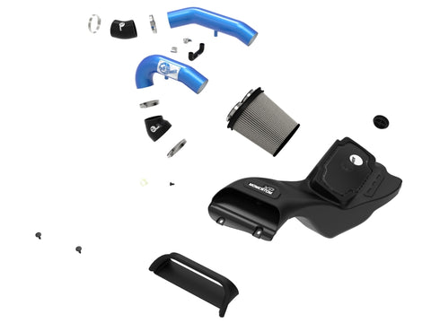 aFe 21-22 Ford F-150 Raptor V6-3.5L(tt) Momentum XP Cold Air Intake System Blue w/ Pro Dry S Filter - 50-30072DL