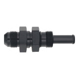 DeatschWerks 8AN Male Flare to Straight 3/8in Single Hose Barb - Anodized Matte Black - 6-02-0740-B