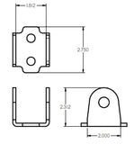Ridetech Bolt-On Panhard Bar Frame Bracket Black Powdercoat - 90000332