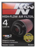 K&N Universal Air Filter (4in. Flange / 6in. Base OD / 4-5/8in. Top OD / 6in. Height) - RE-0850
