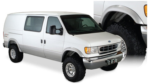 Bushwacker 92-14 Ford E-250 Super Duty Extend-A-Fender Style Flares 2pc - Black - 22006-11