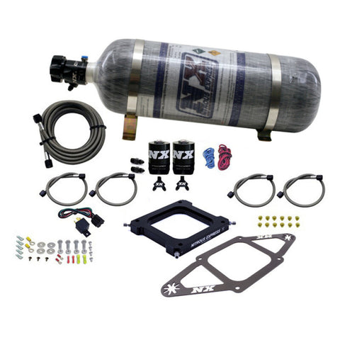 Nitrous Express 4500 Assassin Plate Stage 6 Nitrous Kit (50-300HP) w/12lb Bottle - 67070-12