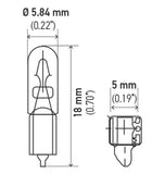 Hella Bulb 37 12V 1.3W W2X4.6d T1.75 (Min. Order QTY 10) - 37