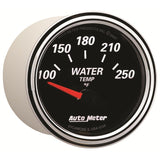 Autometer Designer Black II 52mm 250 Deg F Water Temp Gauge - 1238