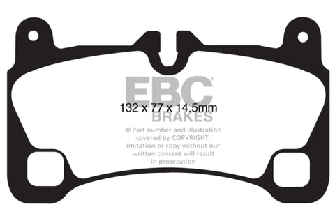 EBC 08 Porsche Cayenne 4.8 Turbo Extra Duty Rear Brake Pads - ED91836