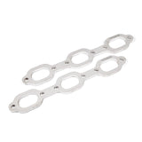 Stainless Works Mopar 3.5L V6 Flat Oval Port Header 304SS Exhaust Flanges 1-5/8in Primaries - HFMOP35V6163