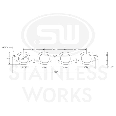 Stainless Works 2014+ Chevrolet LT1/LT4 Port Matched Header 304SS Exhaust Flanges 2in Primaries - HFLT1_200