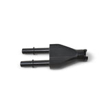Russell Adapter Y-Block 3/8in Sae Quick Disconnect Female To 2X 3/8in Sae Qd Male Blk Anodized - 644163
