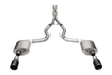 Corsa 24 Ford Mustang GT- Sport Cat-Back Ex.Sys 3.0in Dual Rear Exit w/4.5in Blk PVD StraightCut Tip - 21255BLK