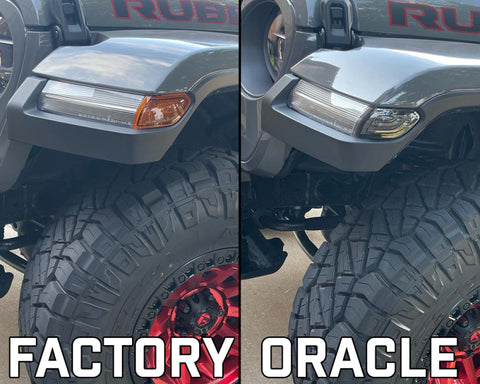 Oracle Jeep Wrangler JL Smoked Lens LED Front Sidemarkers - 5853-504