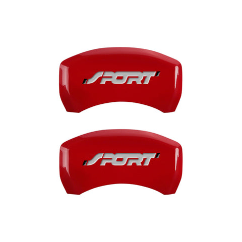 MGP 4 Caliper Covers Engraved Front & Rear No bolts/Sport Yellow finish black ch - 10229SSP1YL