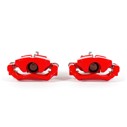 Power Stop 13-16 Dodge Dart Rear Red Calipers w/Brackets - Pair - S5424