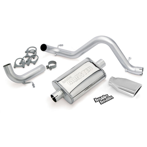 Banks Power 12-15 Jeep 3.6L Wrangler (All) - 2dr Monster Exh Sys - SS Single Exh w/ Chrome Tip - 51342
