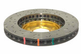 DBA 05-10 Ford Mustang GT / 11-13 V6 Front Drilled & Slotted 5000 Series 2 Piece Rotor w/ Gold Hat - DBA52113GLDXS