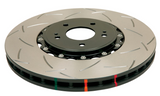 DBA T3 5000 Slotted Series w/ Black Hat Front Left 2012 Nissan GTR R35 - 52379BLKLS