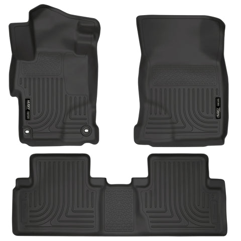 Husky Liners 2014 Honda Civic Sedan WeatherBeater Black Front & 2nd Seat Floor Liners - 99441