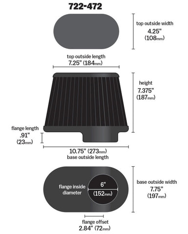 Airaid Kit Replacement Filter - 722-472