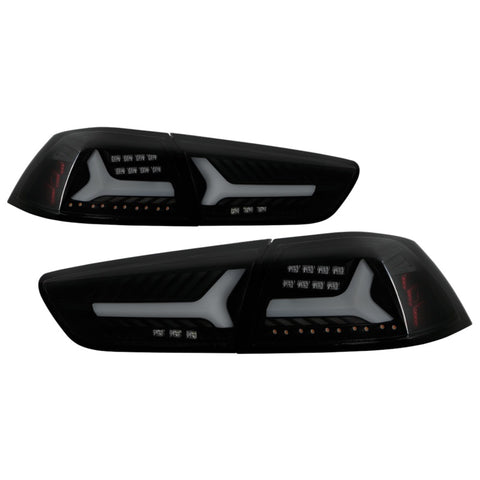 Spyder Mitsubishi Lancer/Evolution X 08-14 V2 LED Tail Lights - Black Smoke ALT-YD-ML08V2-SEQ-BSM - 5088147