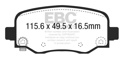 EBC 15+ Chrysler 200 2.4 Greenstuff Rear Brake Pads - DP23031