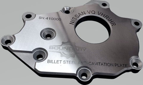 Boundary Nissan VQ 3.5L/3.7L VHR Billet Back Plate - VQ-BBP-VHR