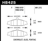 Hawk HPS Street Brake Pads - HB425F.661