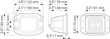 Hella Universal Black Magic 3.2in L.E.D. Cube Kit - Flood Beam (Flush Mount) - 358176831