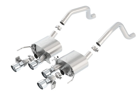 Borla 15 Chevy Corvette C7 ZO6 6.2L w/o AFM w/ NPP ATAK Quad RD RL AC Tips Center Rear Exit Exhaust - 11905