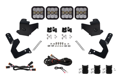 Diode Dynamics 2022 Toyota Tundra SS5 Grille CrossLink Lightbar Kit - Pro White Combo - DD7409