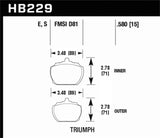 Hawk 70-73 Triumph Stag / 80-82 Triumph TR8 HT-10 Race Front Brake Pads - HB229S.580