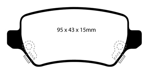 EBC 08-09 Saturn Astra 1.8 Greenstuff Rear Brake Pads - DP21447